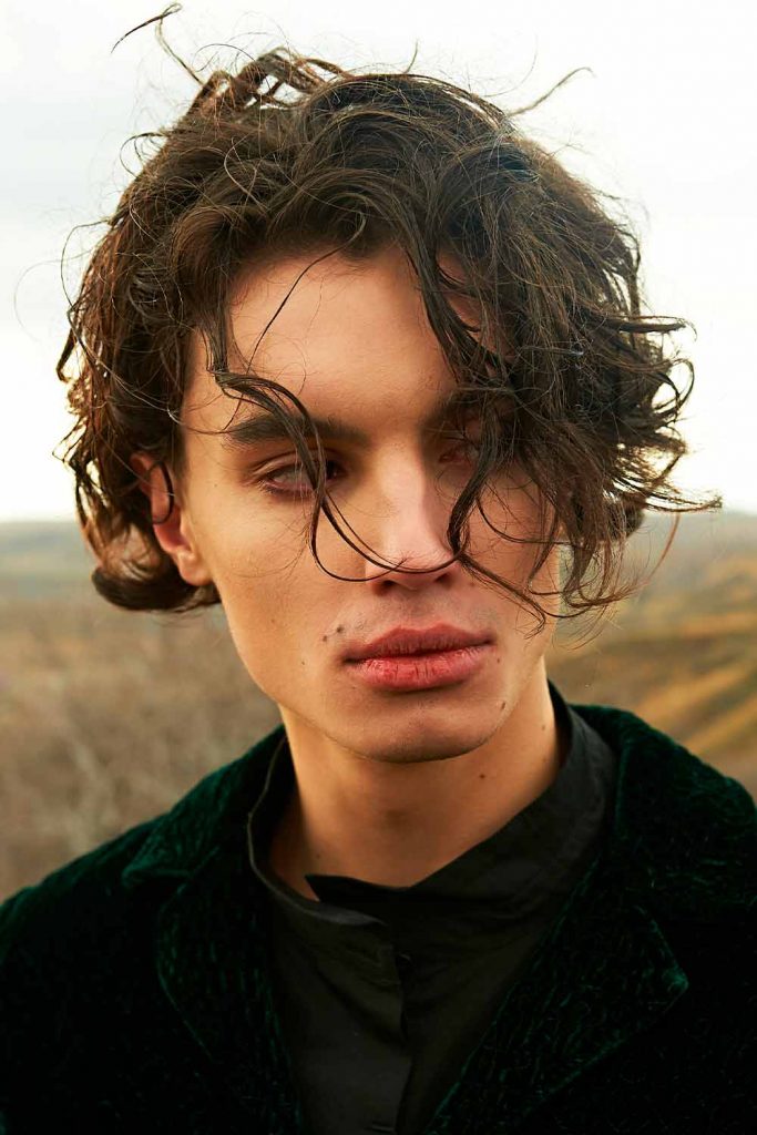 Curly Middle Part #curlyhairmen #curlyhairstylesformen #menwithcurlyhair