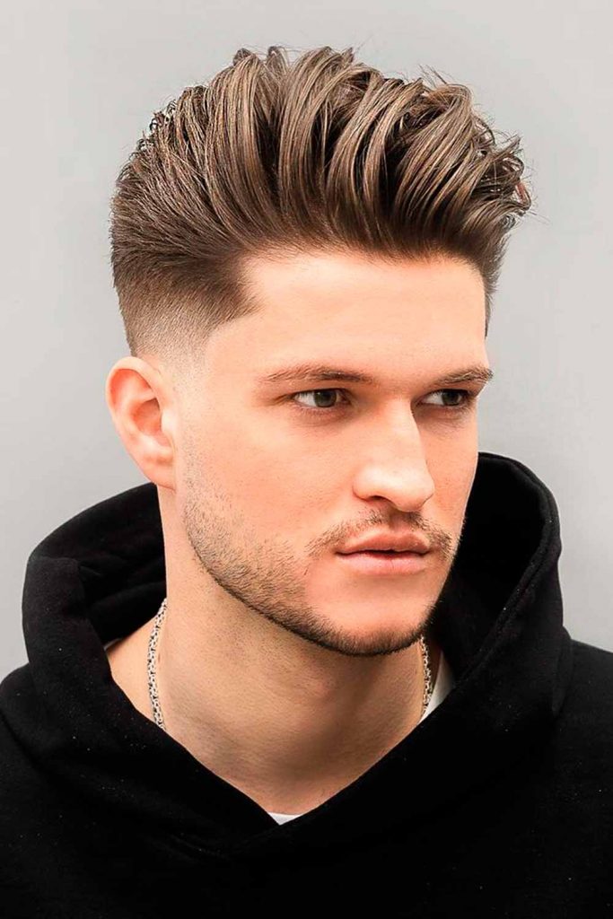 Medium Low Taper Haircut With Side Combing