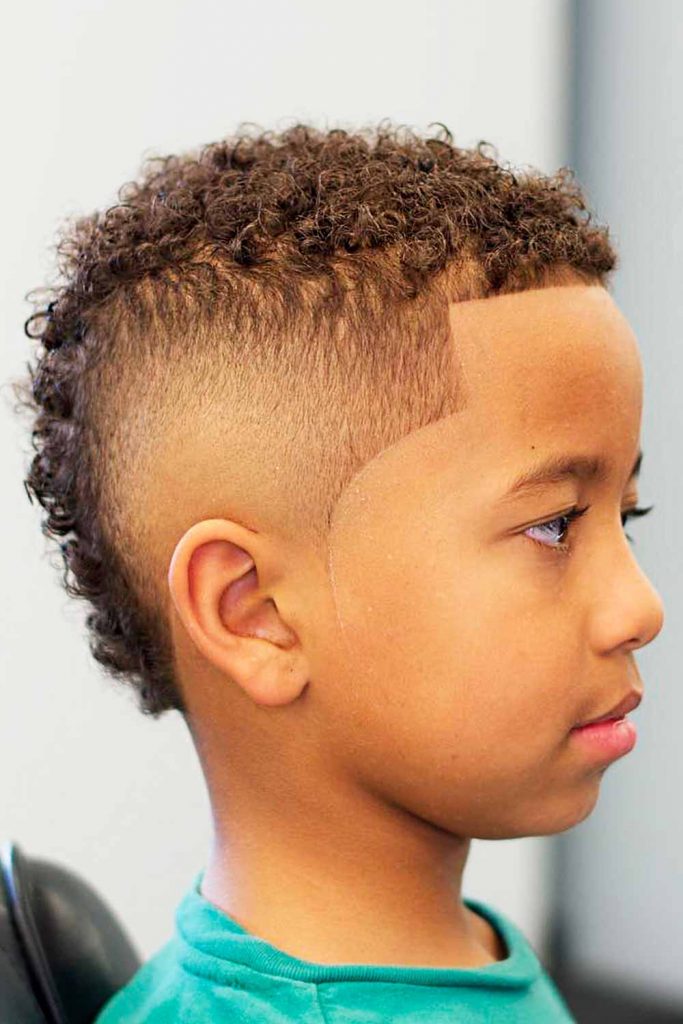 Curly Mohawk Fade Black Boys Haircuts #blackboyshaircuts