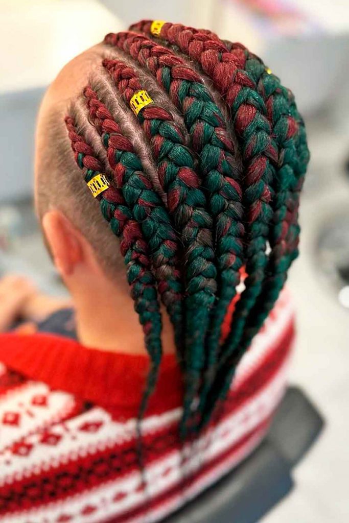 Two-Toned Cornrows #braidsformen #mensbraids #manbraid
