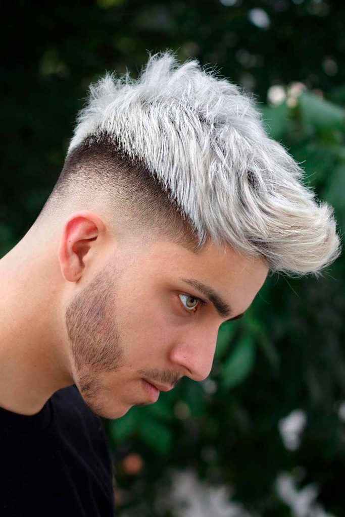 Low Burst Fade Silver Hair #burstfade #burstfadehaircut #fade #fadehaircut