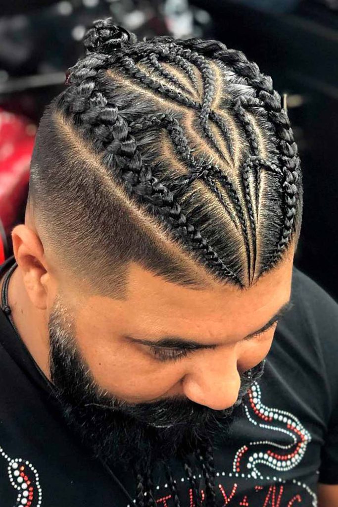 Cornrows And Disconnected Undercut #cornrows #cornrowsmen #braidsformen #manbraid