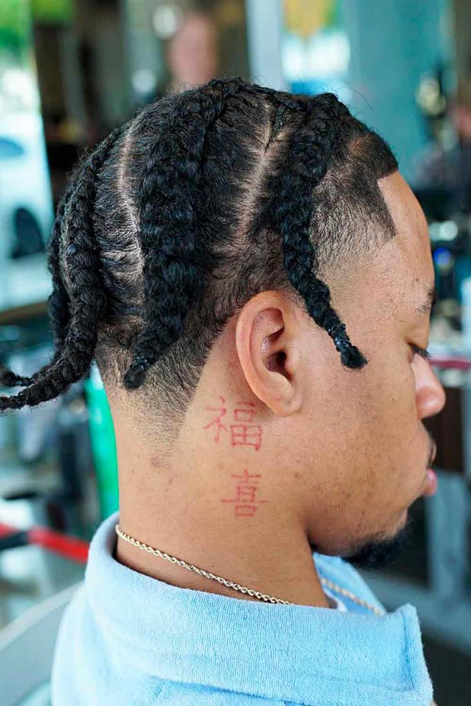 Cornrows With Taper #cornrows #conrowsmen #cornrowbraids