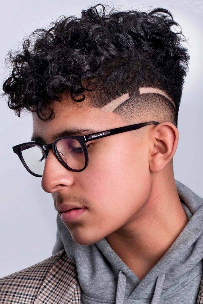 Curly Fringe Undercut Design #dropfade #fade #fadehaircut