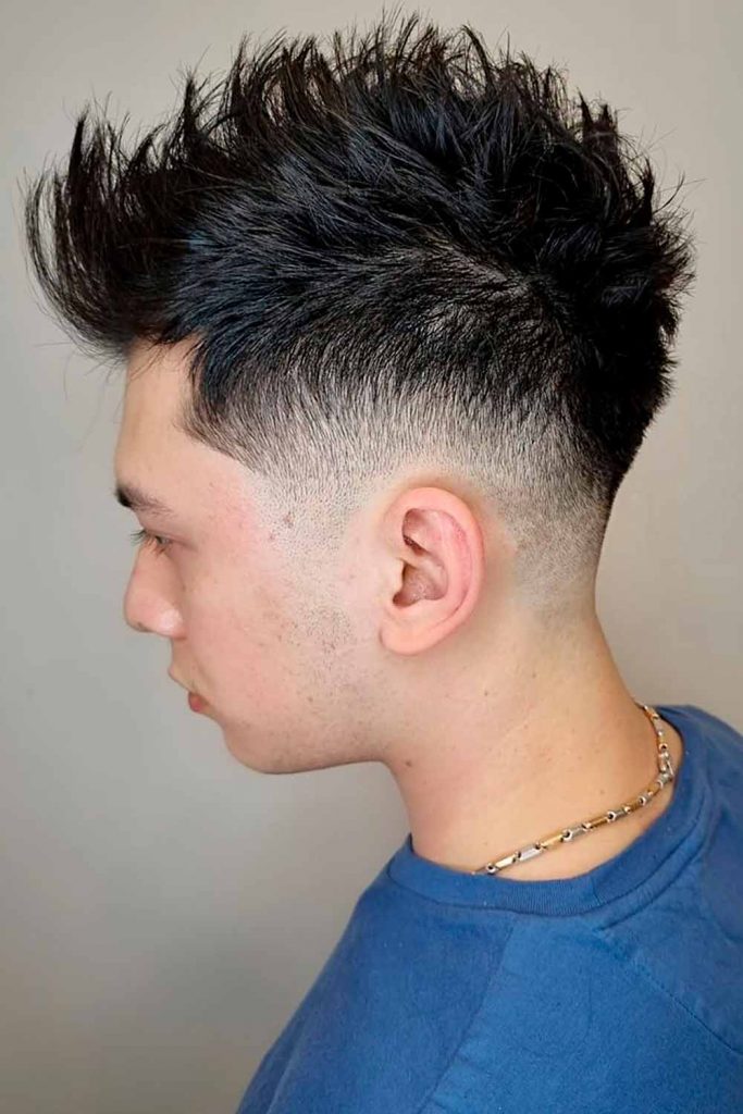 Spiky Top Mens Drop Fade #dropfade #dropfdehircut #fade #fadehaircut