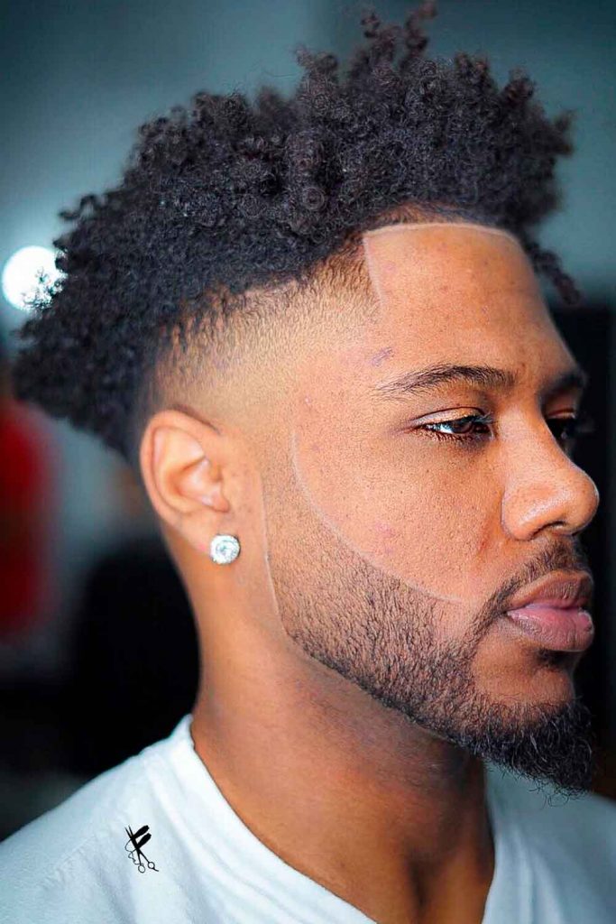 Curly Top Faded Sides #fadehaircutblackmen #afrofade