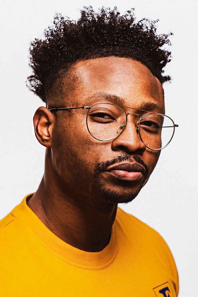 Kinky Swept Up #fadehaircutblackmen #afrofade