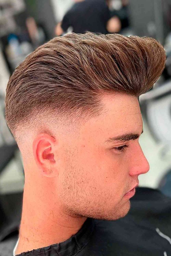 Pompadour Mid Fade #fade #fadehaircut #mensfade 