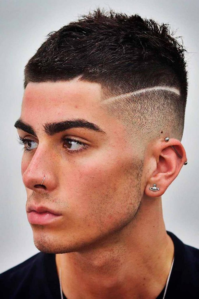Short Texture With Simple Design #fade #fadehaircut #mensfade