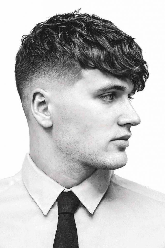 Wavy Short Sides Long Top Haircut #fade #fadehaircut 