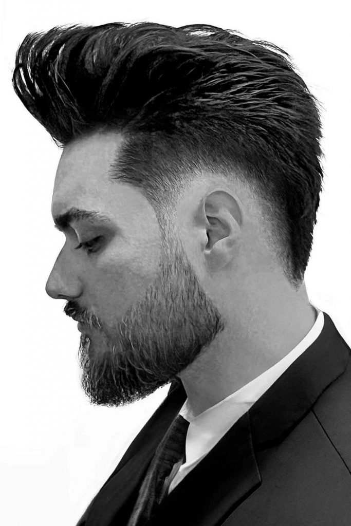 Modern Pompadour Fade #thickhairmen #haircutsformenwitjthickhair