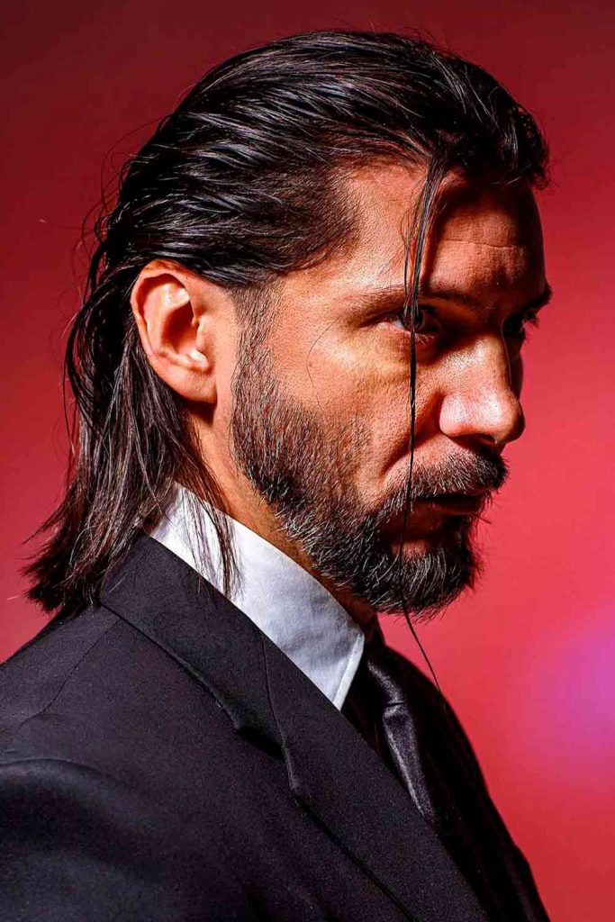 Slick Back Long #slickbackhair #slickedbackhair