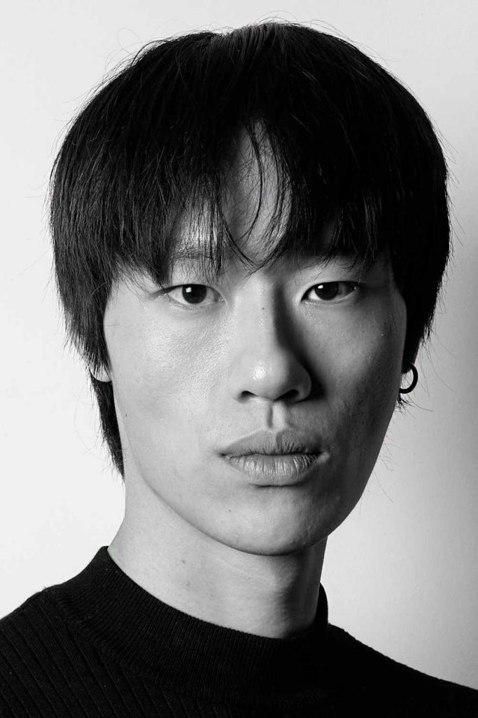 Two Block Hair With Rounded Bang #twoblockhaircut #kpophaircut #asianhaircut #asianhairstyle